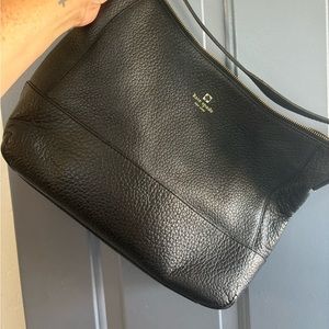 Kate Spade Pebble Black leather shoulder bag 18x12z4